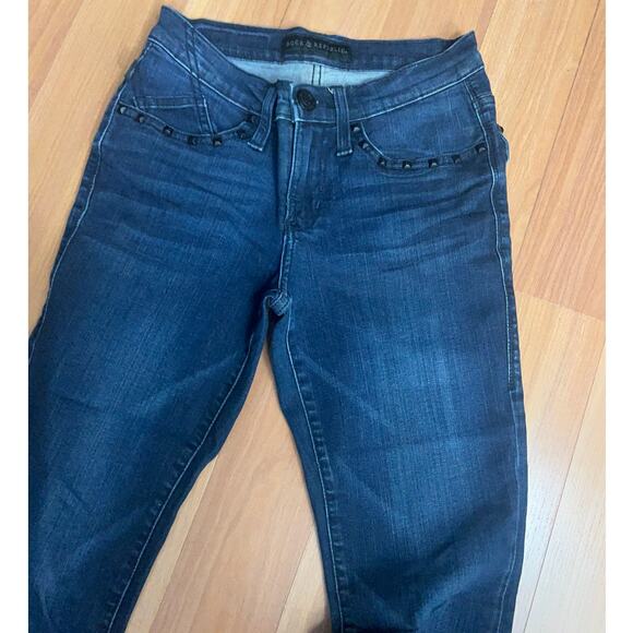 Rock & Republic Kasandra Womens Jeans Embroidery Stones Pockets Size 2M - Picture 8 of 14
